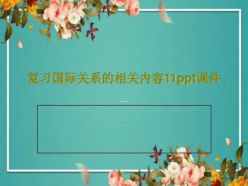 复习国际关系的相关内容11ppt课件37页PPT
