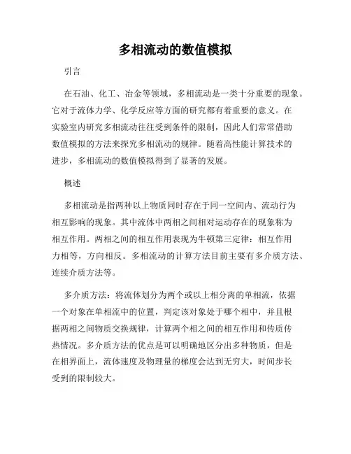 多相流动的数值模拟