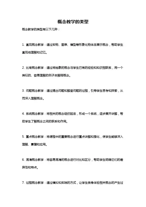 概念教学的类型