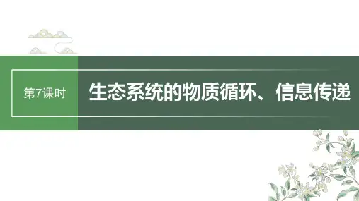 2024届高考一轮复习生物课件(人教版)：生态系统的物质循环、信息传递