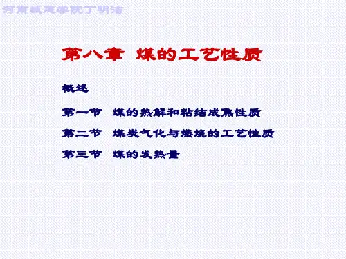 第五章  煤的工艺性质