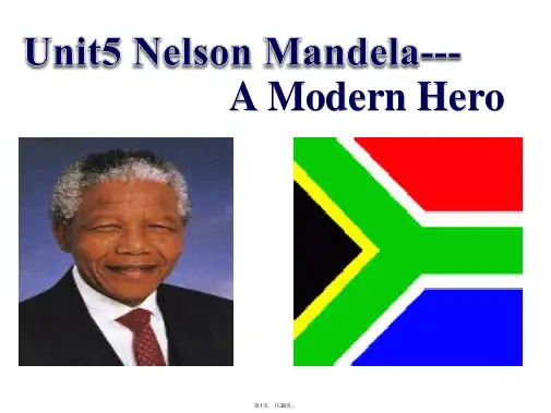 Unit5-Nelson-Mandela曼德拉课件(共38张)