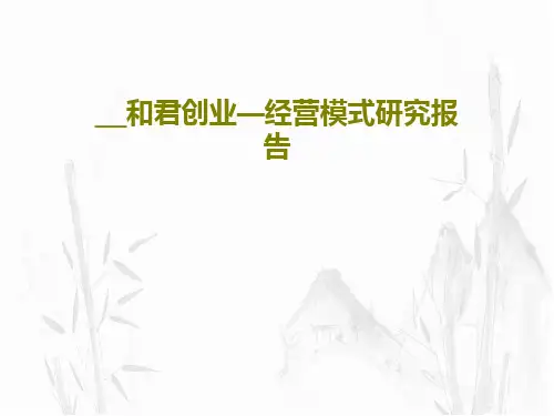 __和君创业—经营模式研究报告127页文档