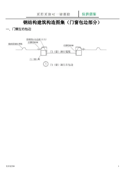 钢结构建筑构造图集(门窗包边部分)(学习建筑)