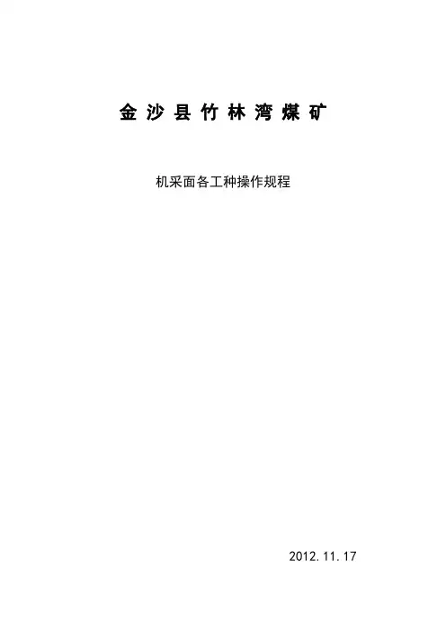 综采队各工种操作规程