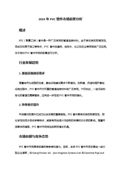 2024年PVC管件市场前景分析