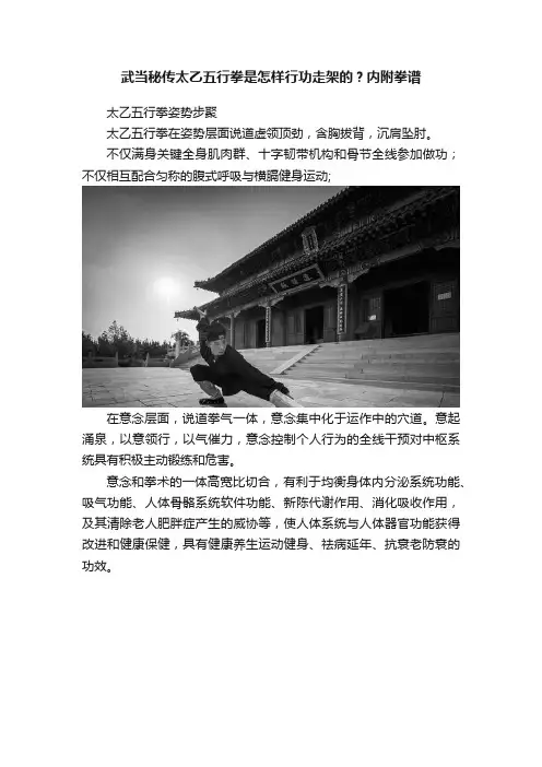 武当秘传太乙五行拳是怎样行功走架的？内附拳谱