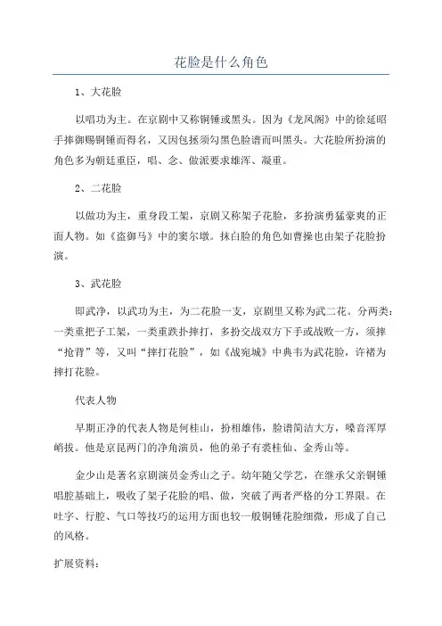 花脸是什么角色