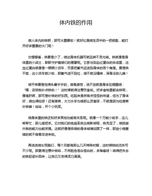 体内铁的作用