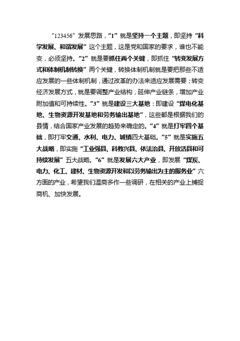 123456发展思路