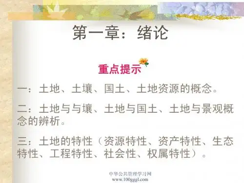 土地资源学 第一章(1.1)