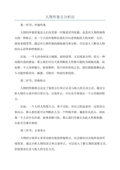 人物形象五分析法