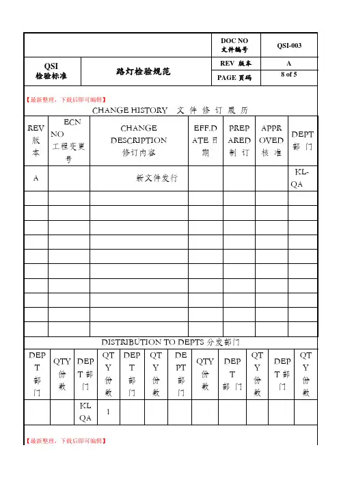 路灯产品检验规范(完整资料).doc