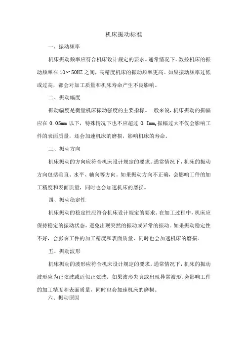 机床振动标准