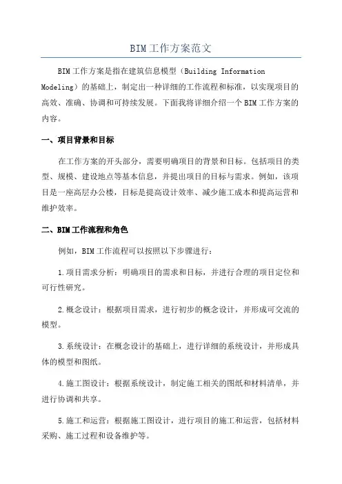 BIM工作方案范文