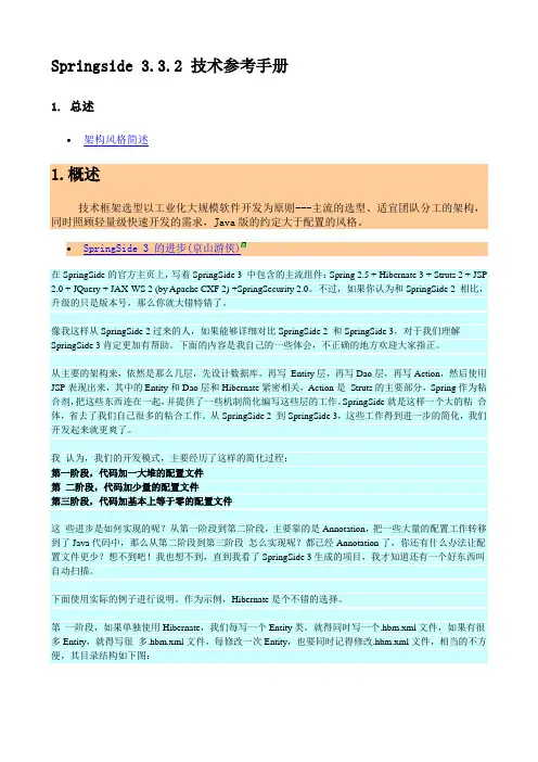 Springside技术参考手册