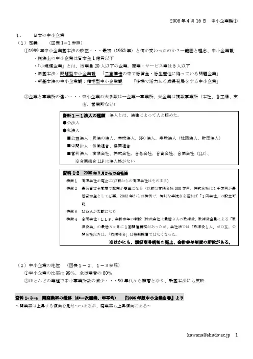 日本の中小企业