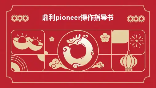 鼎利Pioneer操作指导书