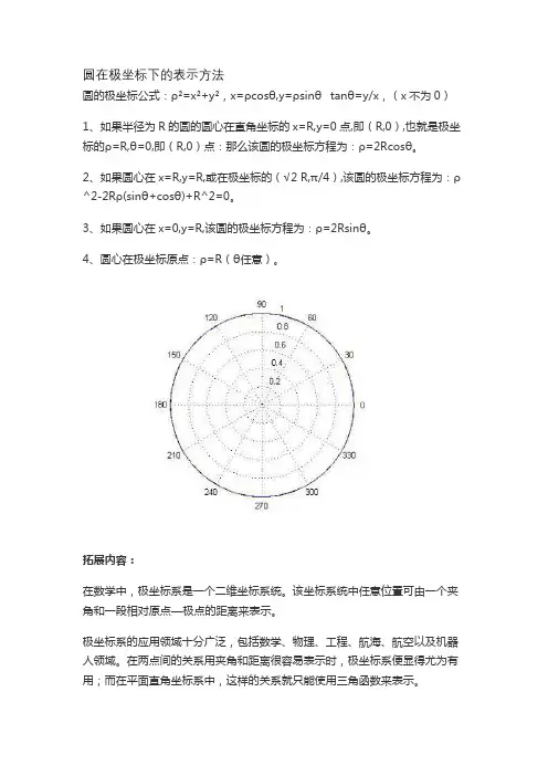 圆在极坐标下的表示方法