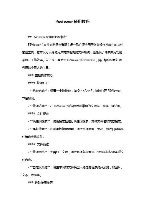 fsviewer使用技巧