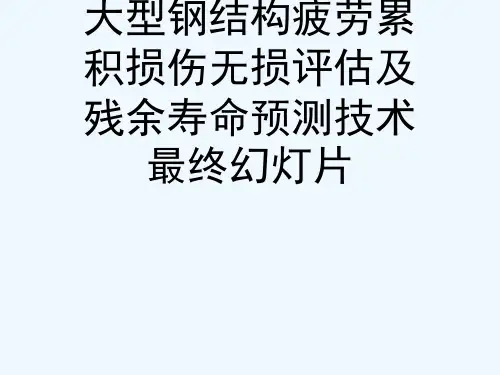 大型钢结构疲劳累积损伤无损评估及残余寿命预测技术最终幻灯片