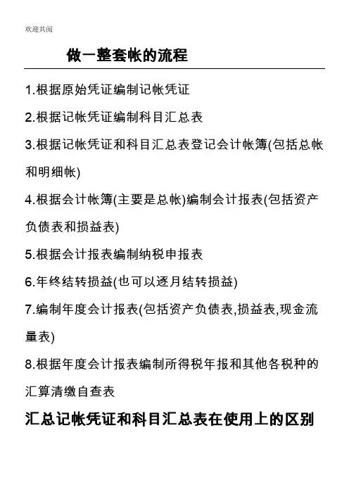 财务会计网_做一整套帐的程序(给新人