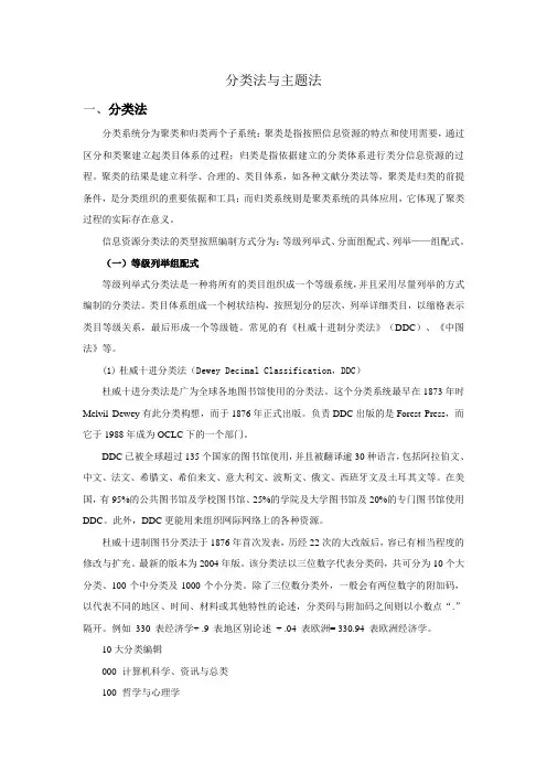 信息组织地两种重要方法——分类法与主题法——尤世民  2014103565