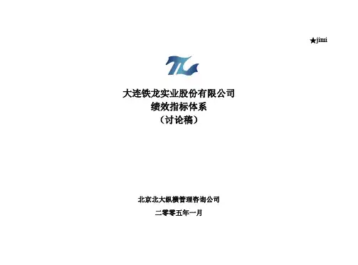 某实业股份公司绩效指标体系