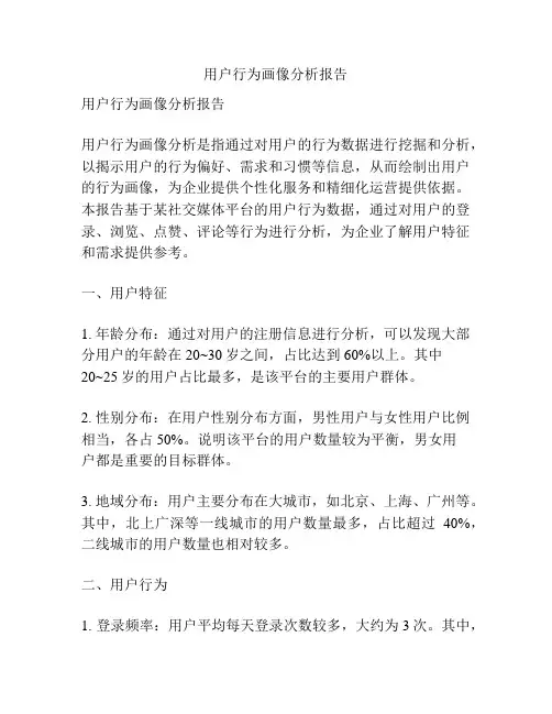 用户行为画像分析报告
