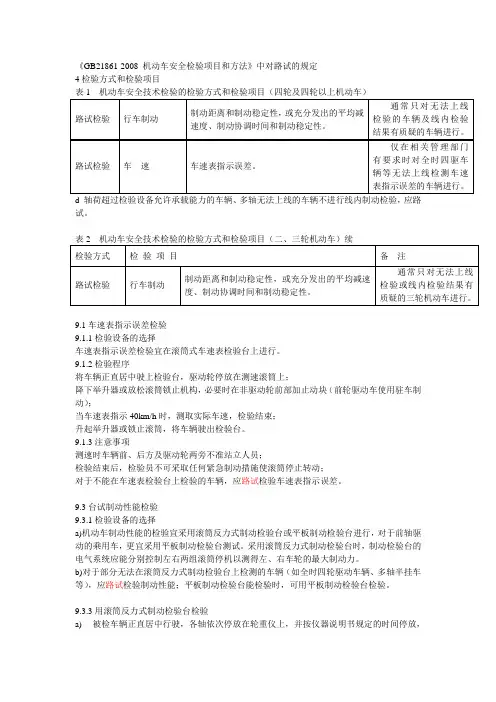 路试标准摘要 7258 21861