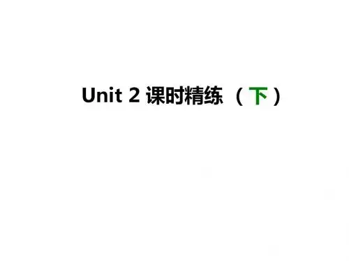 牛津深圳版八年级英语下学期《Unit 2 Body language》课时精练(下)课件