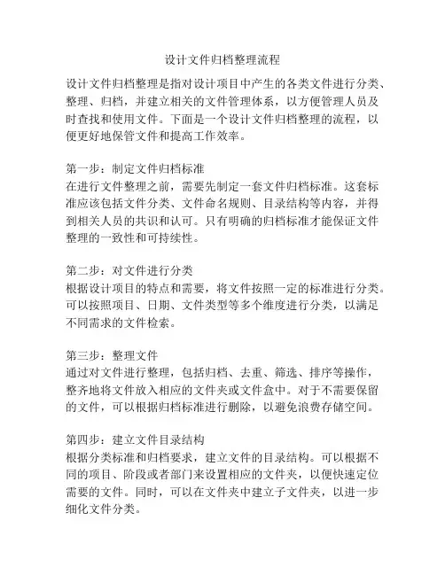 设计文件归档整理流程