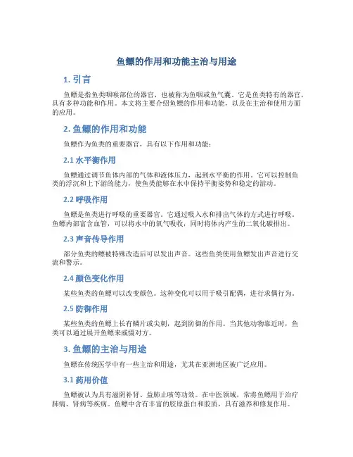 鱼鳔的作用和功能主治与用途图片