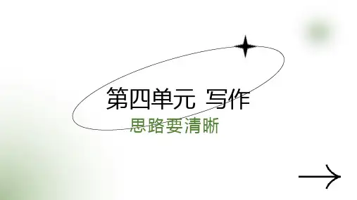 统编版七年级语文上册第四单元写作《思路要清晰》课件