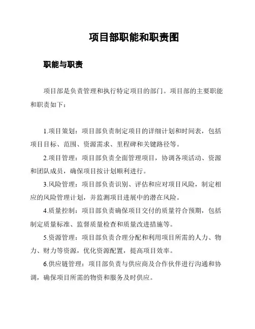 项目部职能和职责图