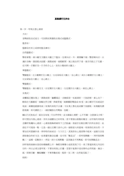 真气运行五步功