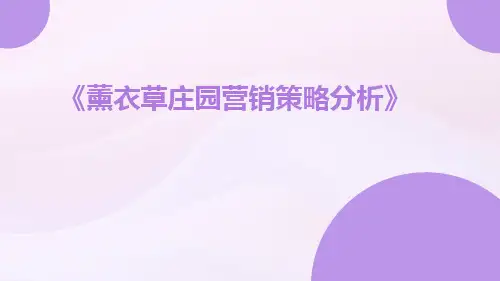 薰衣草庄园营销策略分析