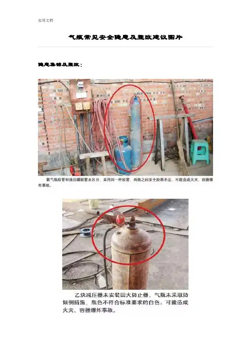 气瓶常见安全系统隐患及整改建议图片