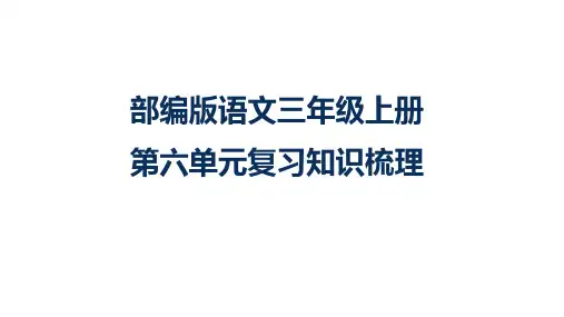 部编版语文三年级上册第六单元复习知识梳理  课件(共45张ppt)