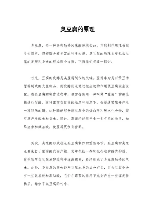 臭豆腐的原理