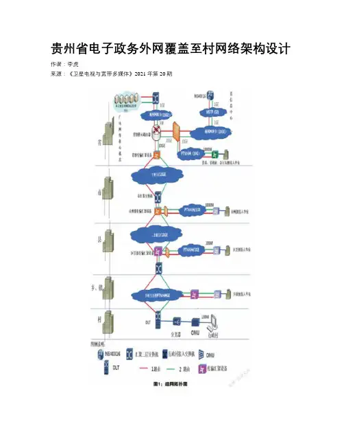 贵州省电子政务外网覆盖至村网络架构设计