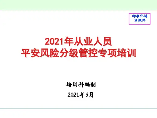 煤矿从业人员安全风险分级管控专项培训课件