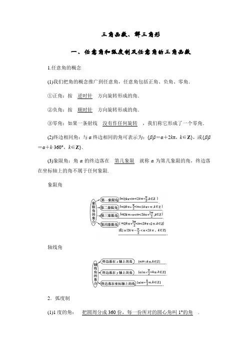 三角函数最全知识点总结