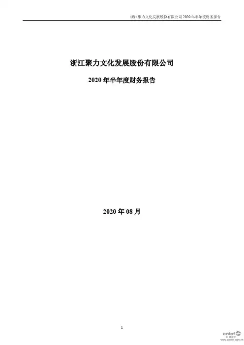 ST聚力：2020年半年度财务报告