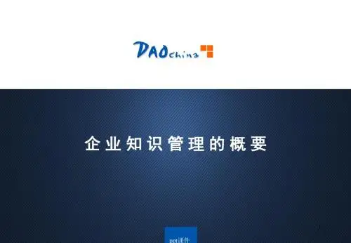 知识管理–企业应用  ppt课件
