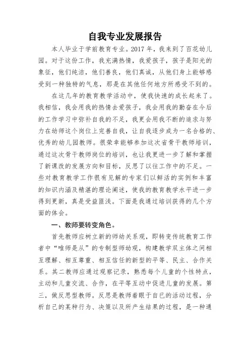 自我发展报告 