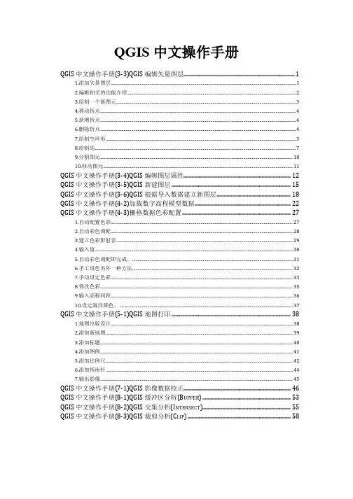 QGIS中文操作手册