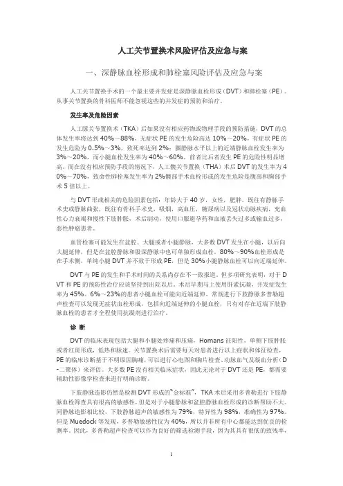 人工关节置换应急预案
