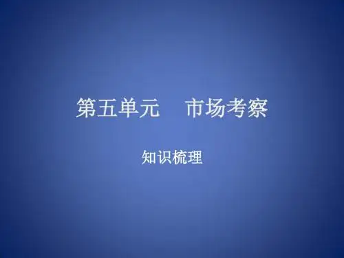 《市场考察》第五单元 课件1(13页)(教科版八年级下)