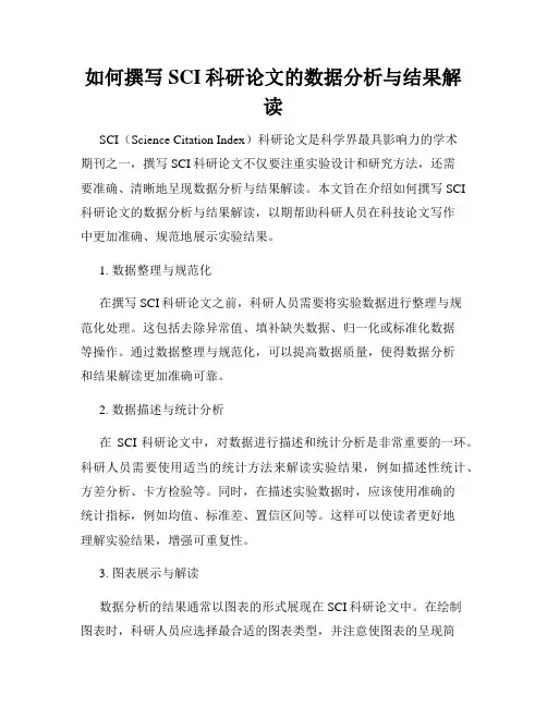 如何撰写SCI科研论文的数据分析与结果解读